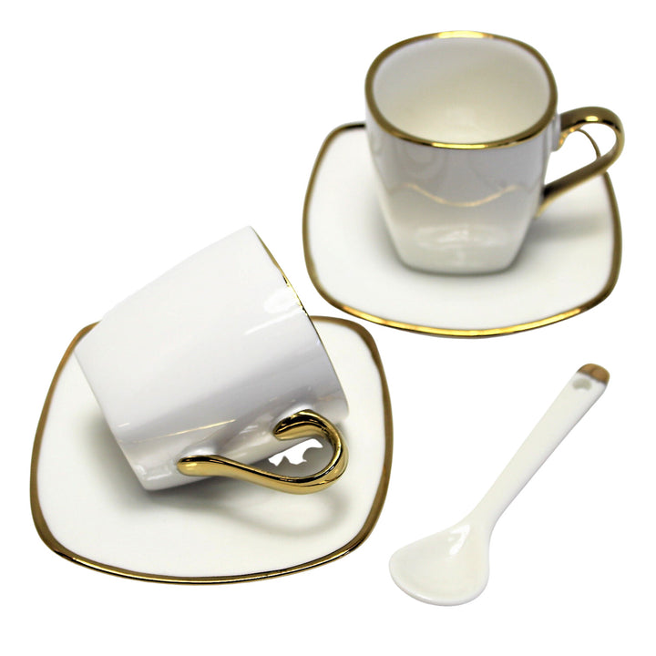 Porcelánová sada šálků na espresso s talíři Queen Isabell W23GD06-06464