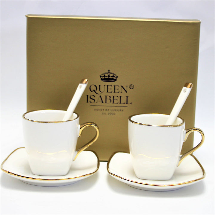 Porcelánová sada šálků na espresso s talíři Queen Isabell W23GD06-06464