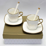 Porcelánová sada šálků na espresso s talíři Queen Isabell W23GD06-06464