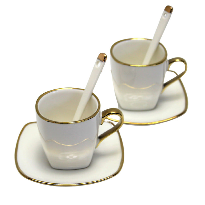 Porcelánová sada šálků na espresso s talíři Queen Isabell W23GD06-06464