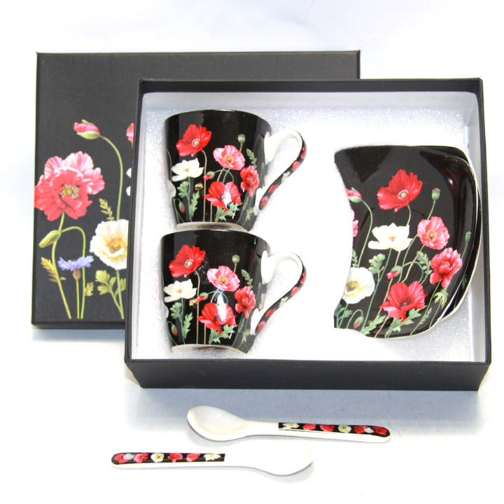 Porcelánová sada šálků na espresso s talíři Queen Isabell W9PB06-09510