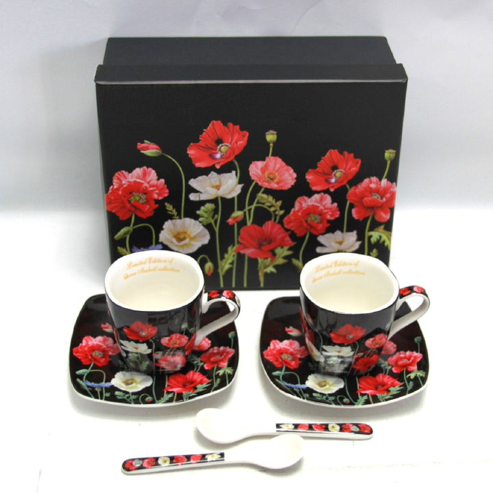 Porcelánová sada šálků na espresso s talíři Queen Isabell W9PB06-09510