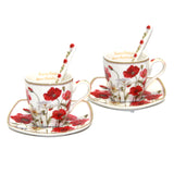 Porcelánová sada šálků na espresso s talíři Queen Isabell W9PWH06-09596