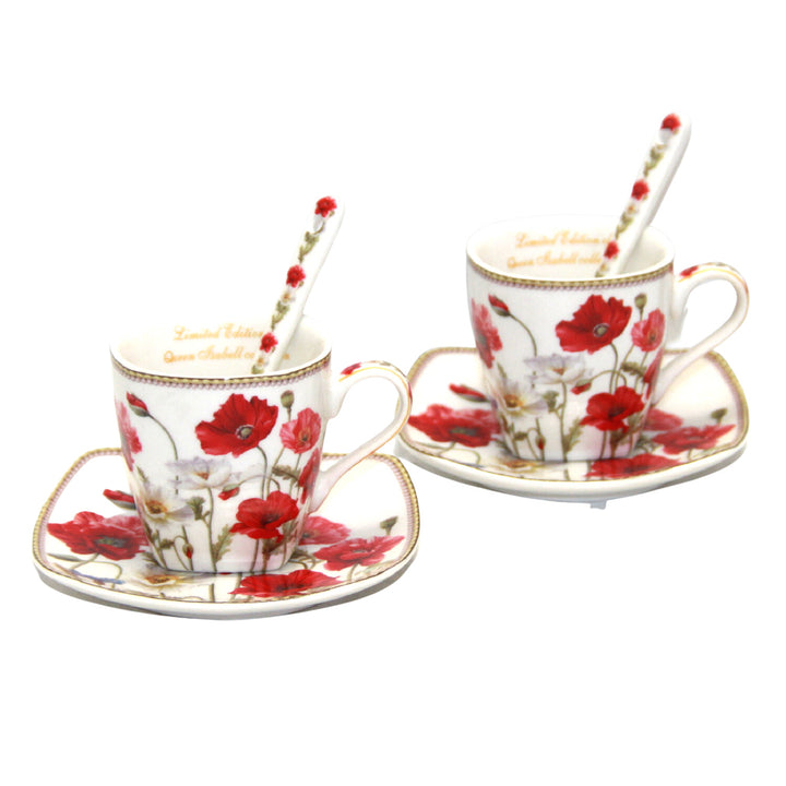 Porcelánová sada šálků na espresso s talíři Queen Isabell W9PWH06-09596