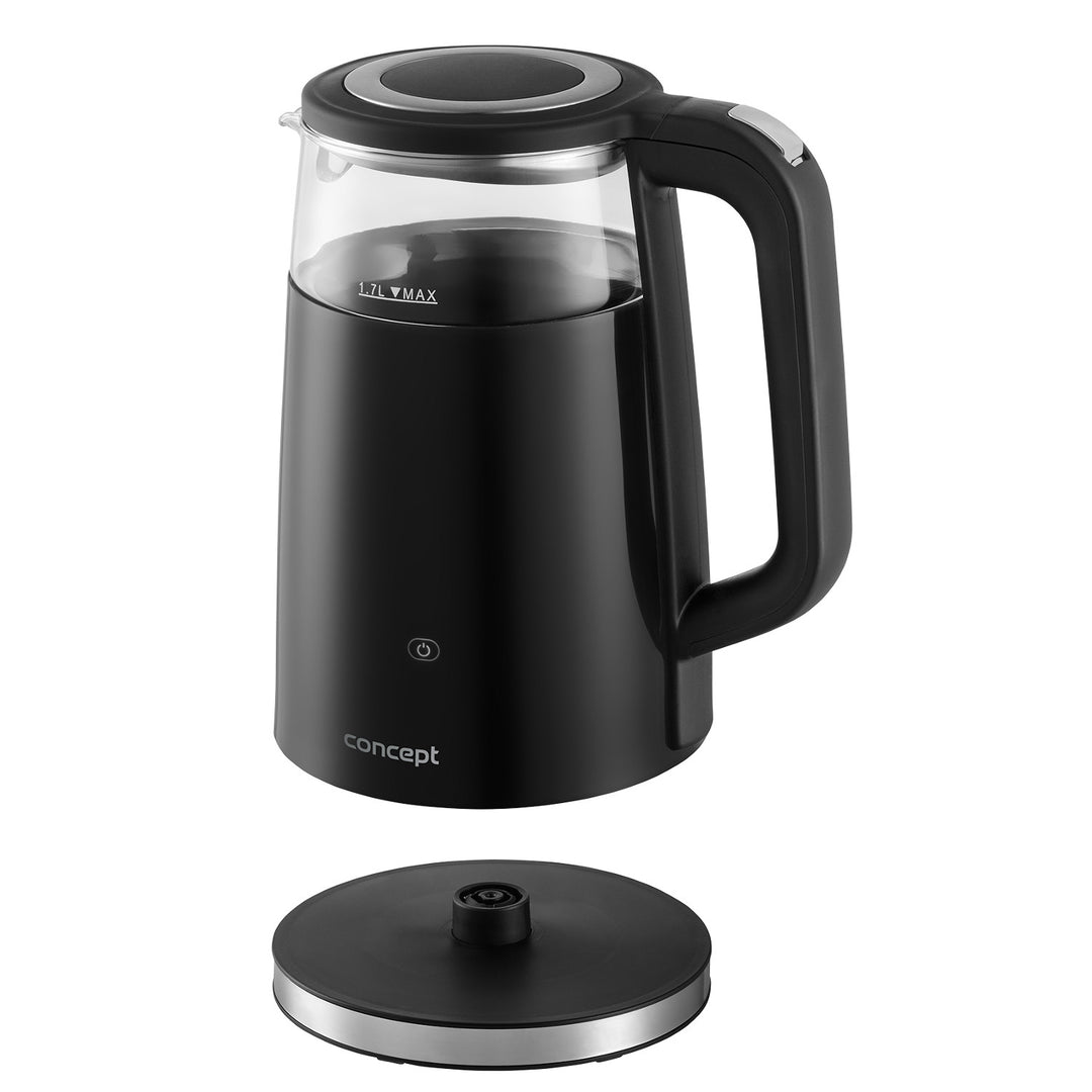 Skleněná rychlovarná konvice Concept 1,7 l s regulací teploty RK4100
