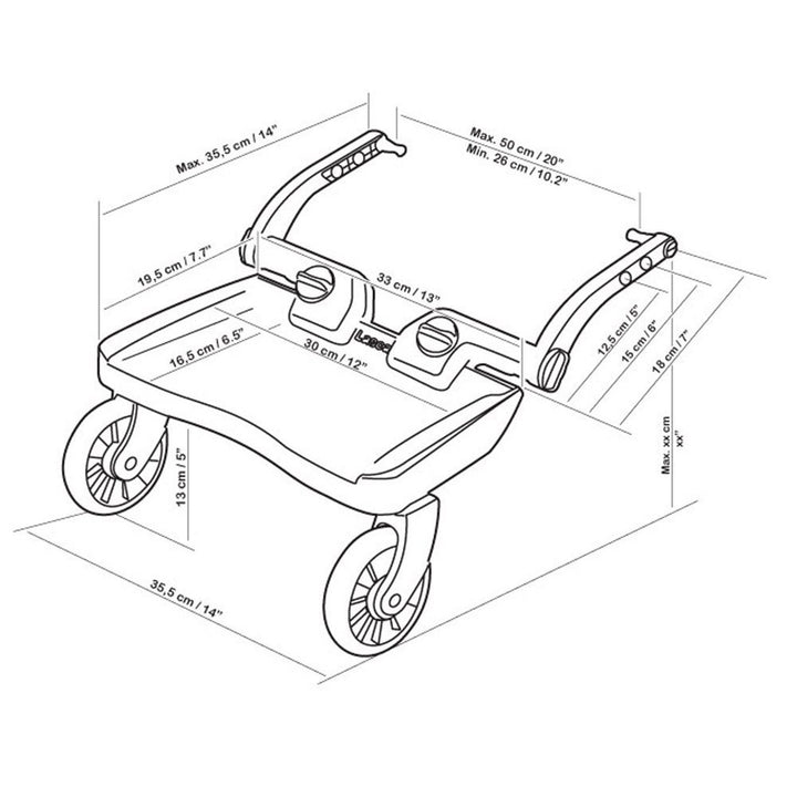 Nástavec na kočárek BuggyBoard MINI, do 22 kg, modrý