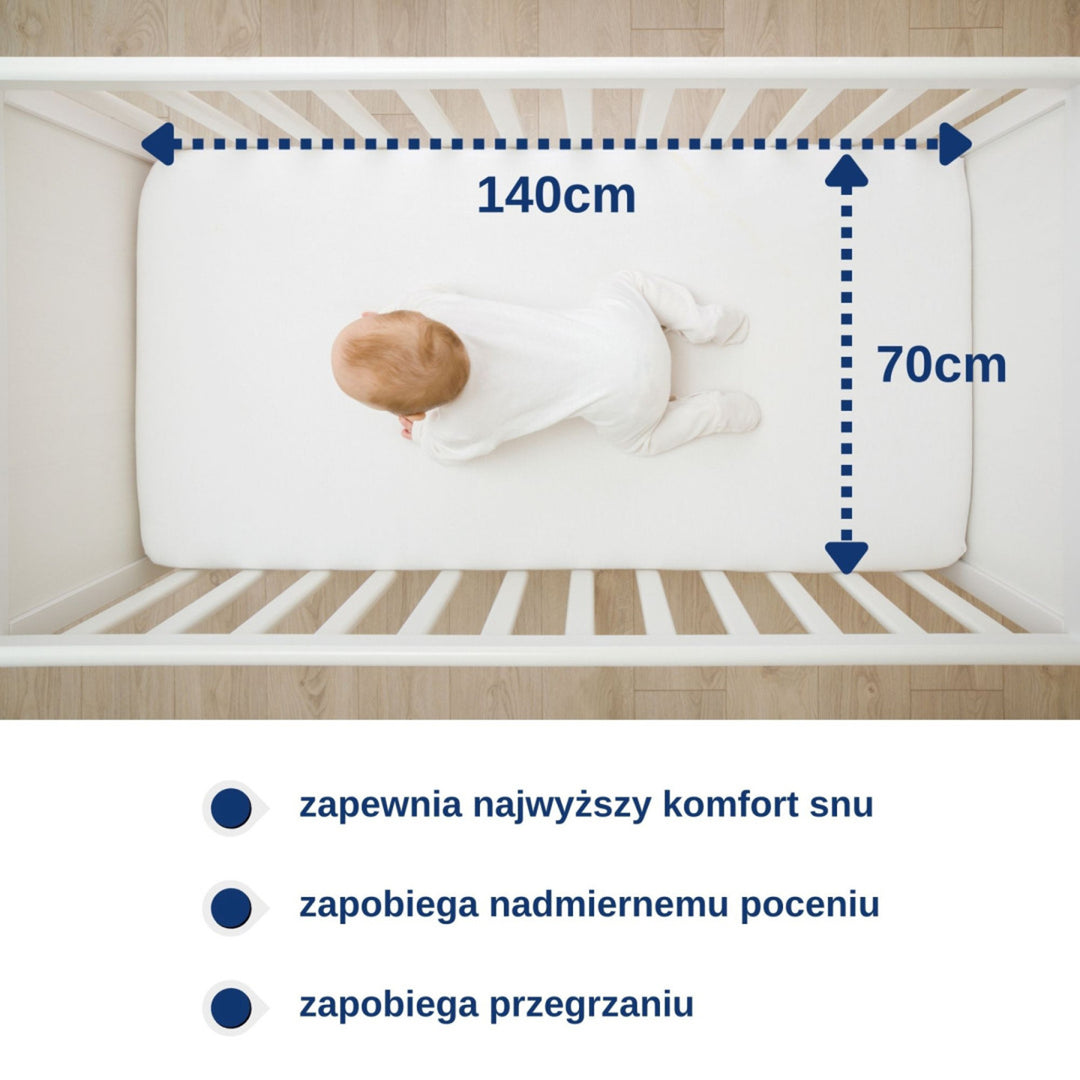 Nepromokavé prostěradlo Snibbs, bílé, 70x140 cm, T-SNI-10024