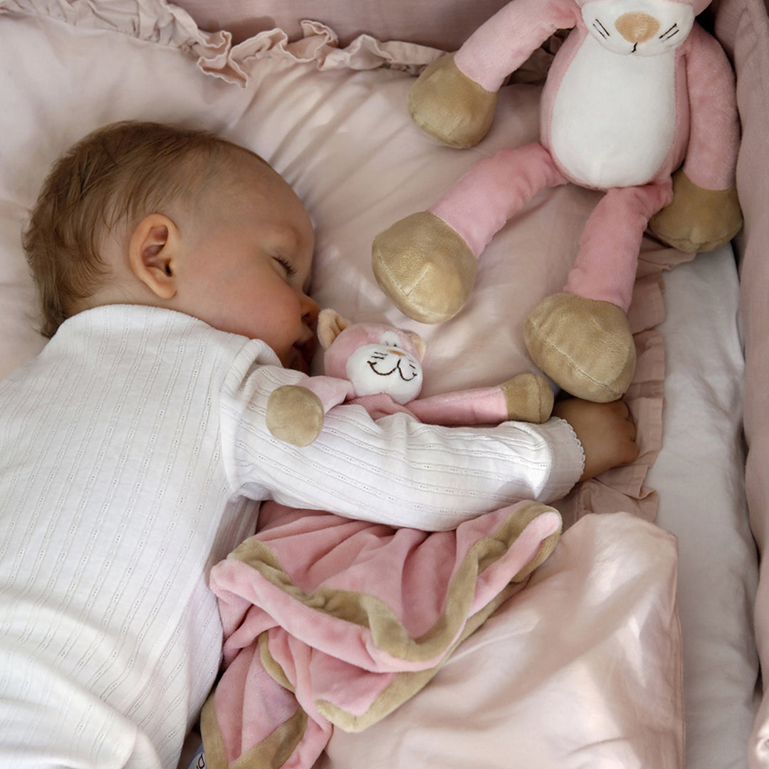 Diinglisar mazlící deka, měkký materiál, růžová kočka, 35 cm, T-TED-01372 1