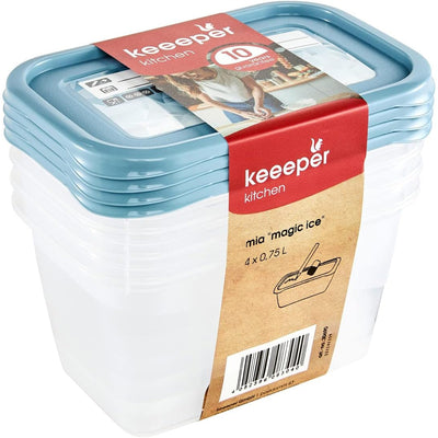 Sada 4 nádob na potraviny Mia Magic Ice o objemu 750 ml Keeeper