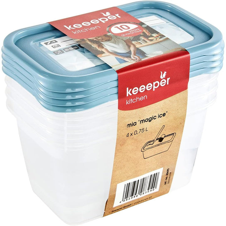 Sada 4 nádob na potraviny Mia Magic Ice o objemu 750 ml Keeeper