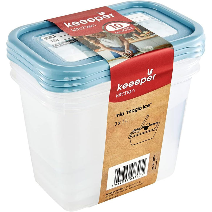 Sada 3 nádob na potraviny o objemu 1000 ml Mia Magic Ice Keeeper