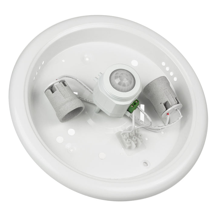 Plafon s PIR čidlem Maclean, stropní, s LED světelným zdrojem, max. 2x. 40W, E27, 220-240V~ 50/60Hz, MCE324 + 2xMCE267