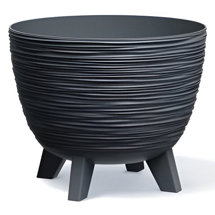 Květináč Prosperplast, průměr 290 mm, nožičky, antracit, DFUR300-S433