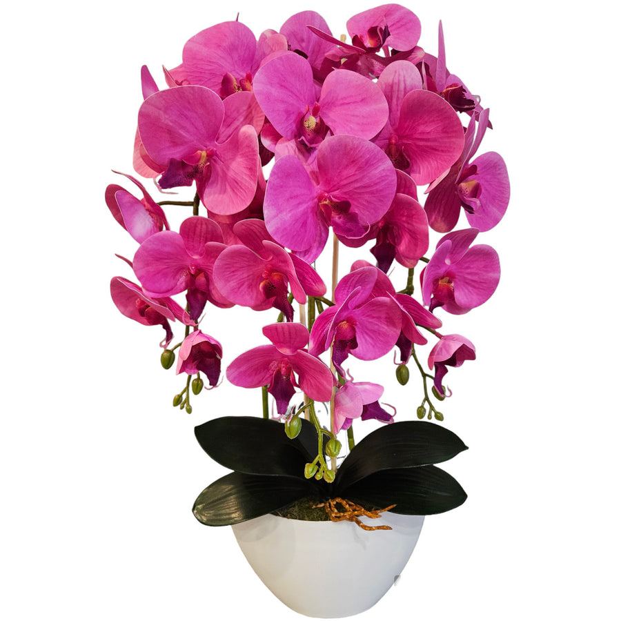 Damich  vysoce kvalitní umělá orchidej, růžová, z kaučuku