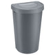 Odpadkový koš Plast Team, výklopné víko, šedý, 45 l, Seattle Swing