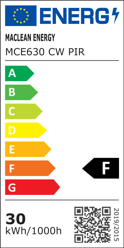 2x LED reflektor se senzorem pohybu Maclean, tenký 30W, 2400lm, studená bílá (6000K), IP44, MCE630 CW PIR