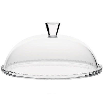 Talíř Pasabahce, skleněný, se skleněným stínítkem, 32 cm, Patisserie