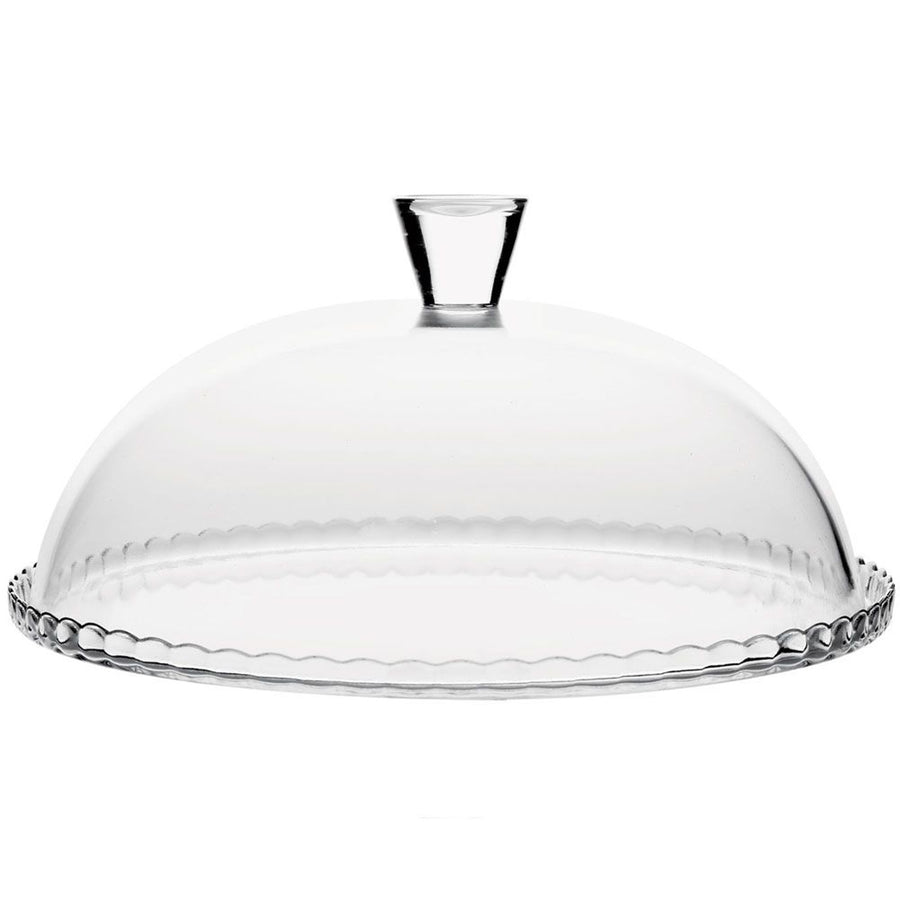 Talíř Pasabahce, skleněný, se skleněným stínítkem, 32 cm, Patisserie