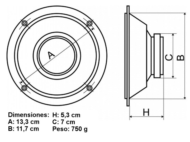 Reproduktory do auta Peiying PY-1310C, originál 13 cm, 60 W