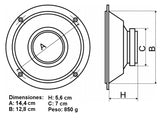 6,4palcové 80W dvoupásmové reproduktory do auta Peiying PY-1610C