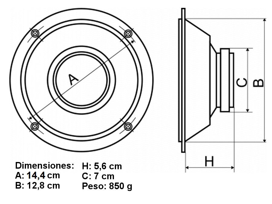 6,4palcové 80W dvoupásmové reproduktory do auta Peiying PY-1610C