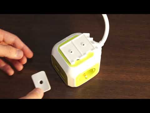 4-pólový proudový konektor MagicCube, 2 vstupy USB 1,4m GreenBlue GB118